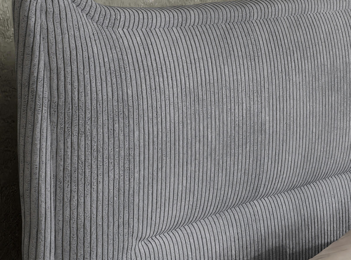 BOXSPRINGBETT Pelino 180/200 cm, in Hellgrau, Bettkasten, Matratze, Topper - Hellgrau/Schwarz, Holz/Holzwerkstoff (180/200cm) - Maison de Reve