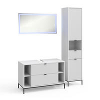 BADMÖBEL-SET Eliza Weiß 3 Teile - Weiß, Holzwerkstoff (100/63/45.1cm) - Vicco
