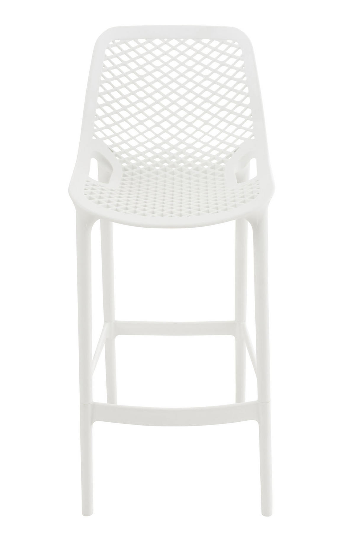 BARHOCKER 2er Set Aero weiß - Chromfarben/Weiß, Kunststoff/Metall (45/105/53cm) - TPFLiving