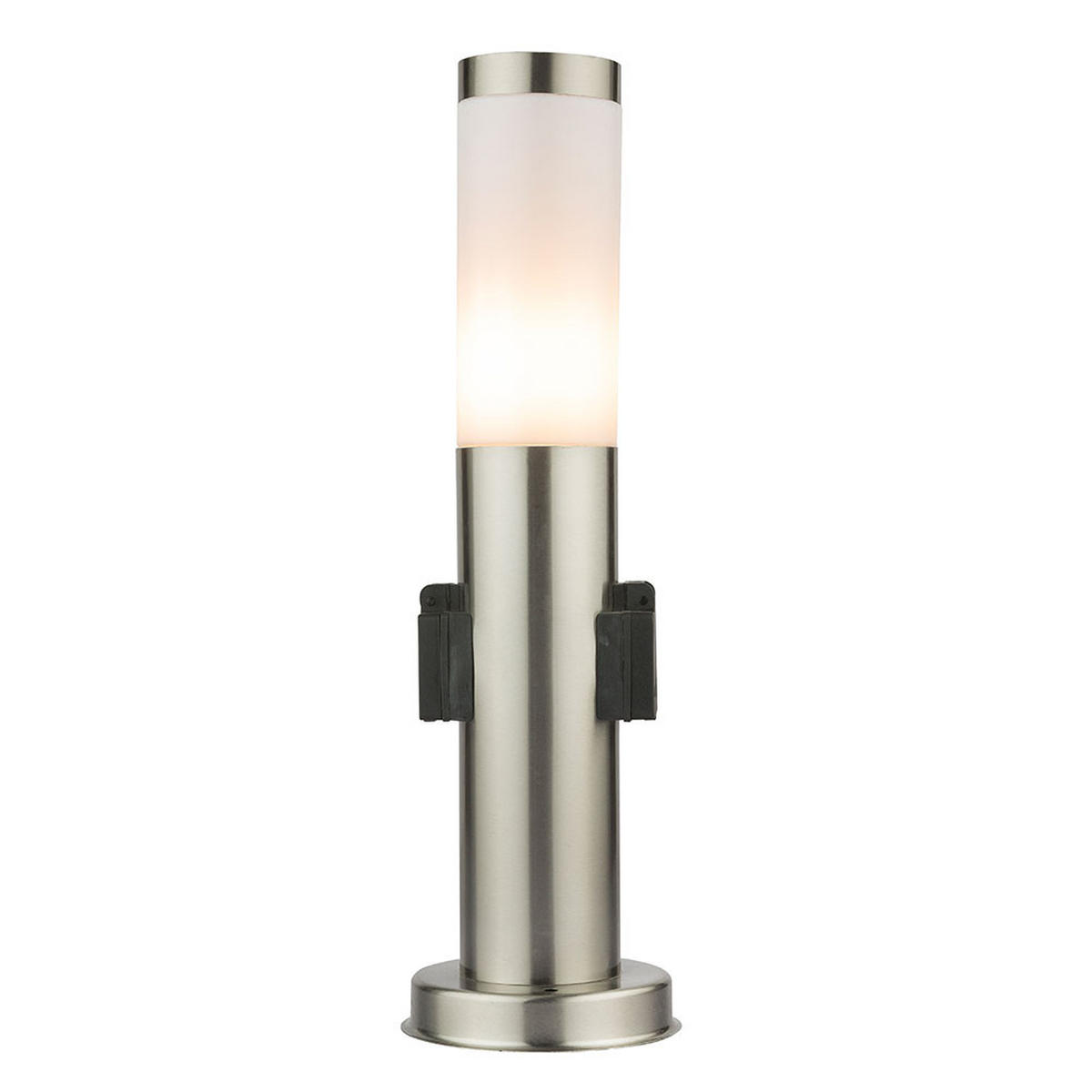 LED AUSSENLEUCHTE BOSTON Edelstahl Silber - Silberfarben, Kunststoff (13.1/13.1/45cm) - Globo Lighting