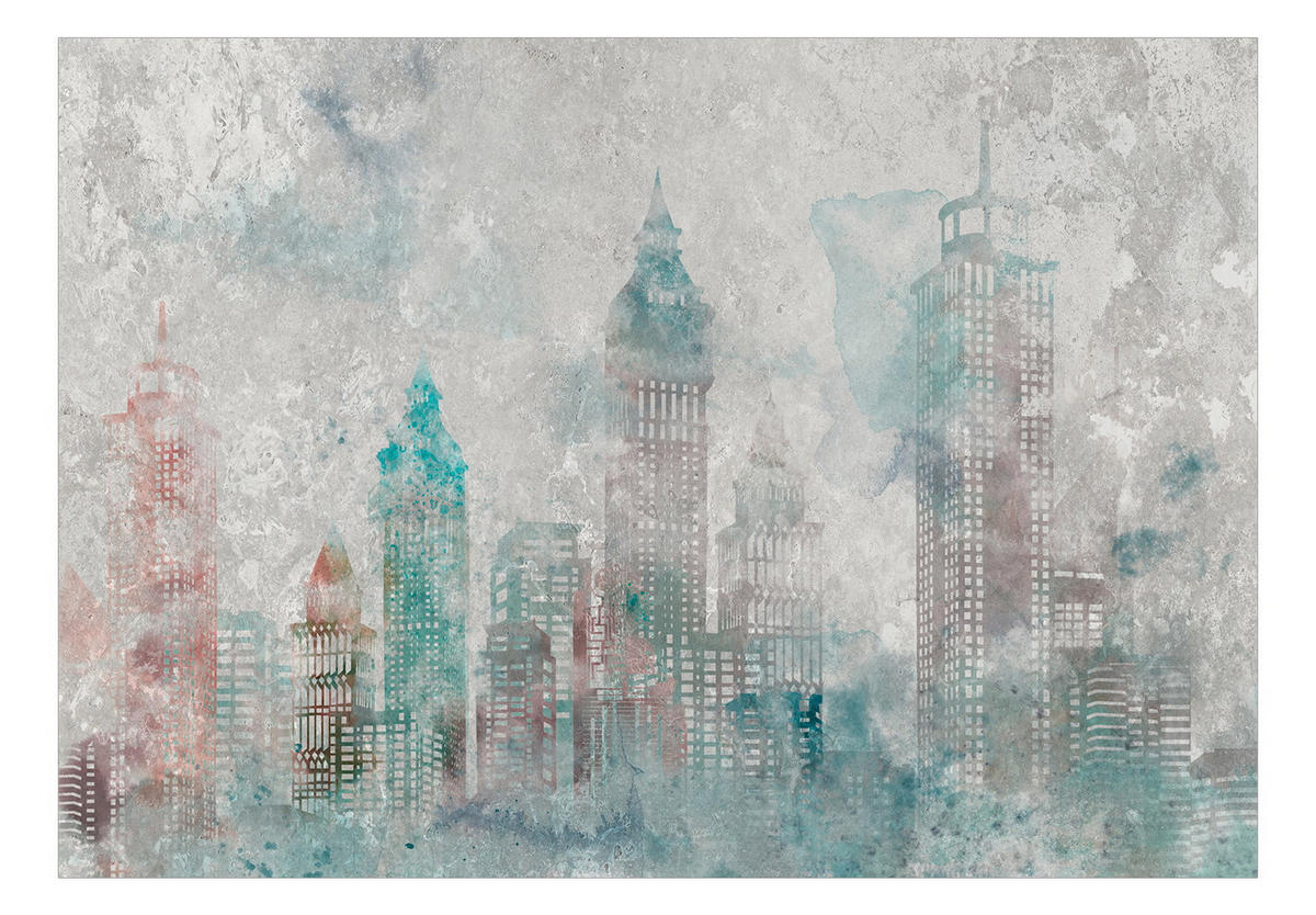 SELBSTKLEBENDE FOTOTAPETE 196/140 cm - Multicolor/Grau, Kunststoff/Textil (196/1cm) - KUNSTLOFT