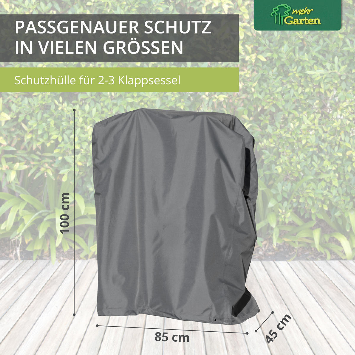 SCHUTZHÜLLE für Stapelstühle / Klappsessel SHP-20148 - Grau, Kunststoff (85/100/15cm) - mehr Garten