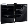 SCHUHSCHRANK Today Fronten in Schwarz Hochglanz - Schwarz Hochglanz, Holzwerkstoff (155.5/95/28cm) - Vladon