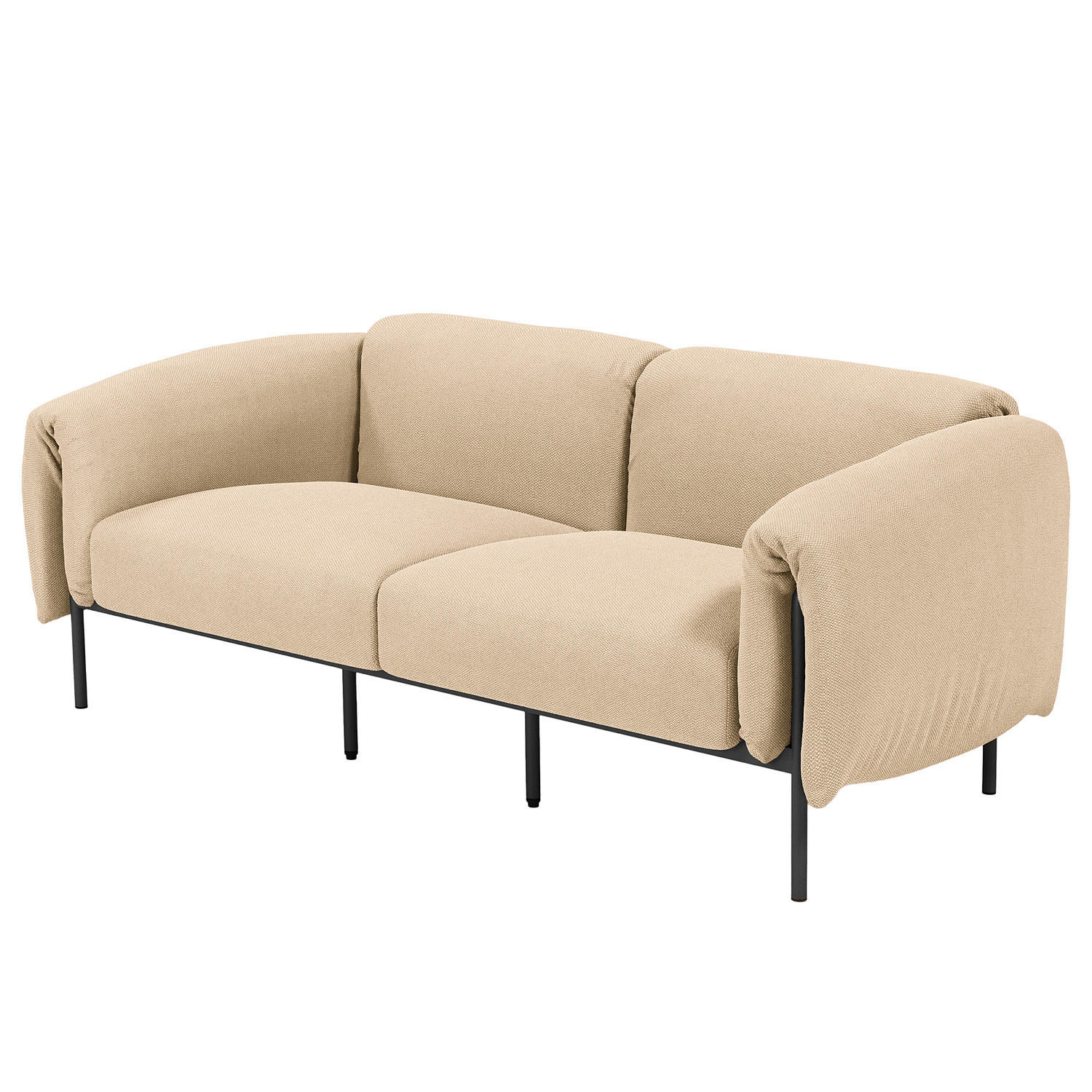 2-SITZER OUTDOOR-SOFA - Beige, Textil/Metall (184/70/98cm) - home24