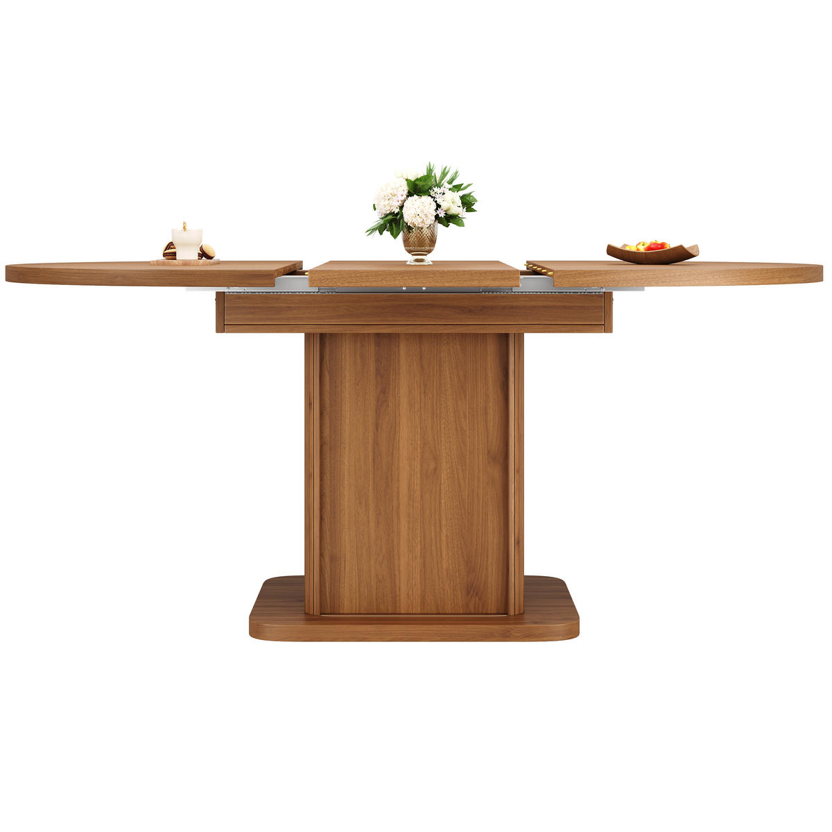 ESSTISCH ausziehbar 110-149,8/110/75 cm mit Stauraum DE-39639 Nussbaum - Walnussfarben, Holzwerkstoff (110/110/75cm) - ComfortXL