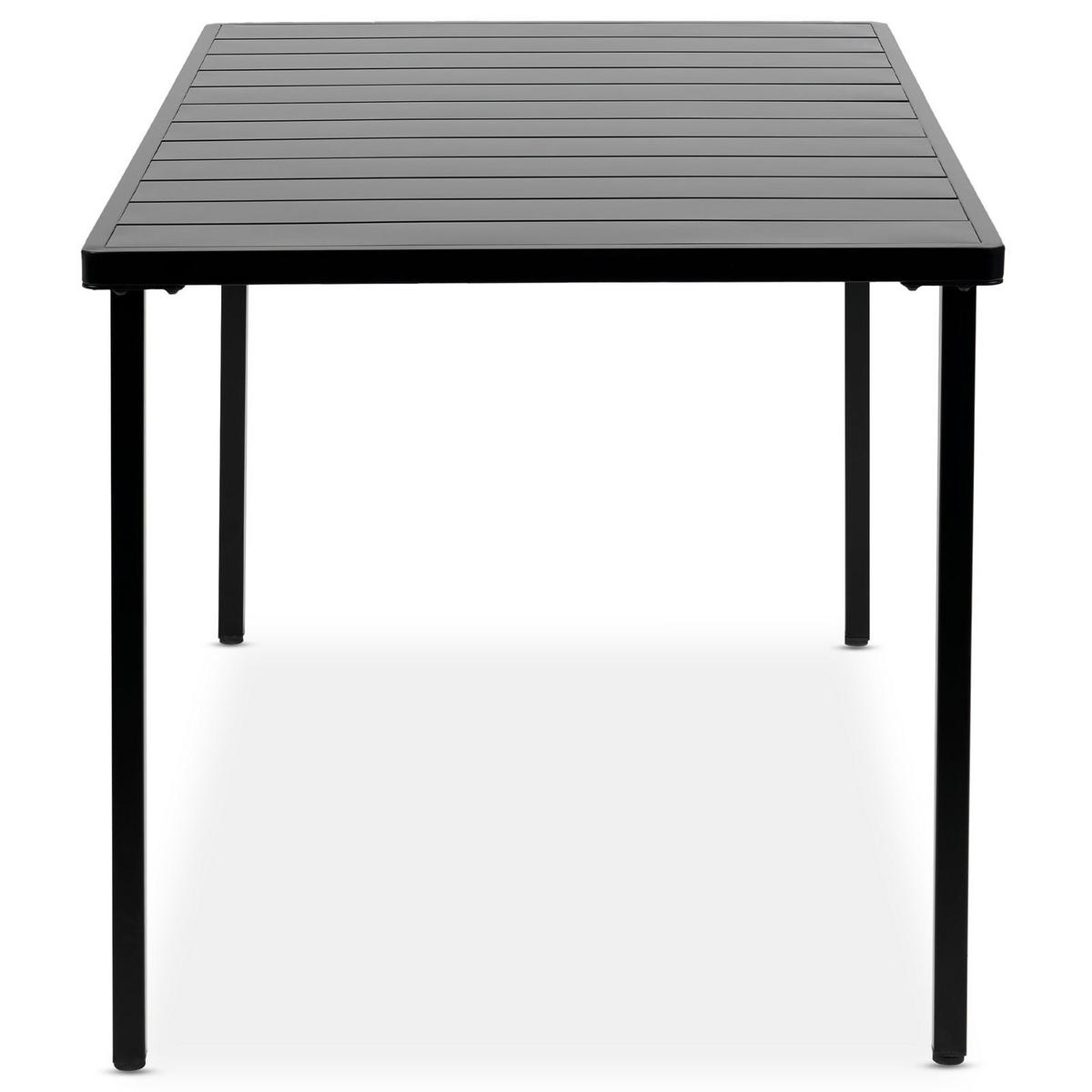 GARTENTISCH AZALEA - Schwarz, Metall (80/140/75cm) - IDIMEX