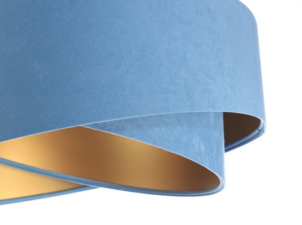 HÄNGELEUCHTE Blau 50/23 cm - Goldfarben, Kunststoff (50/1.3/23cm) - ONZENO