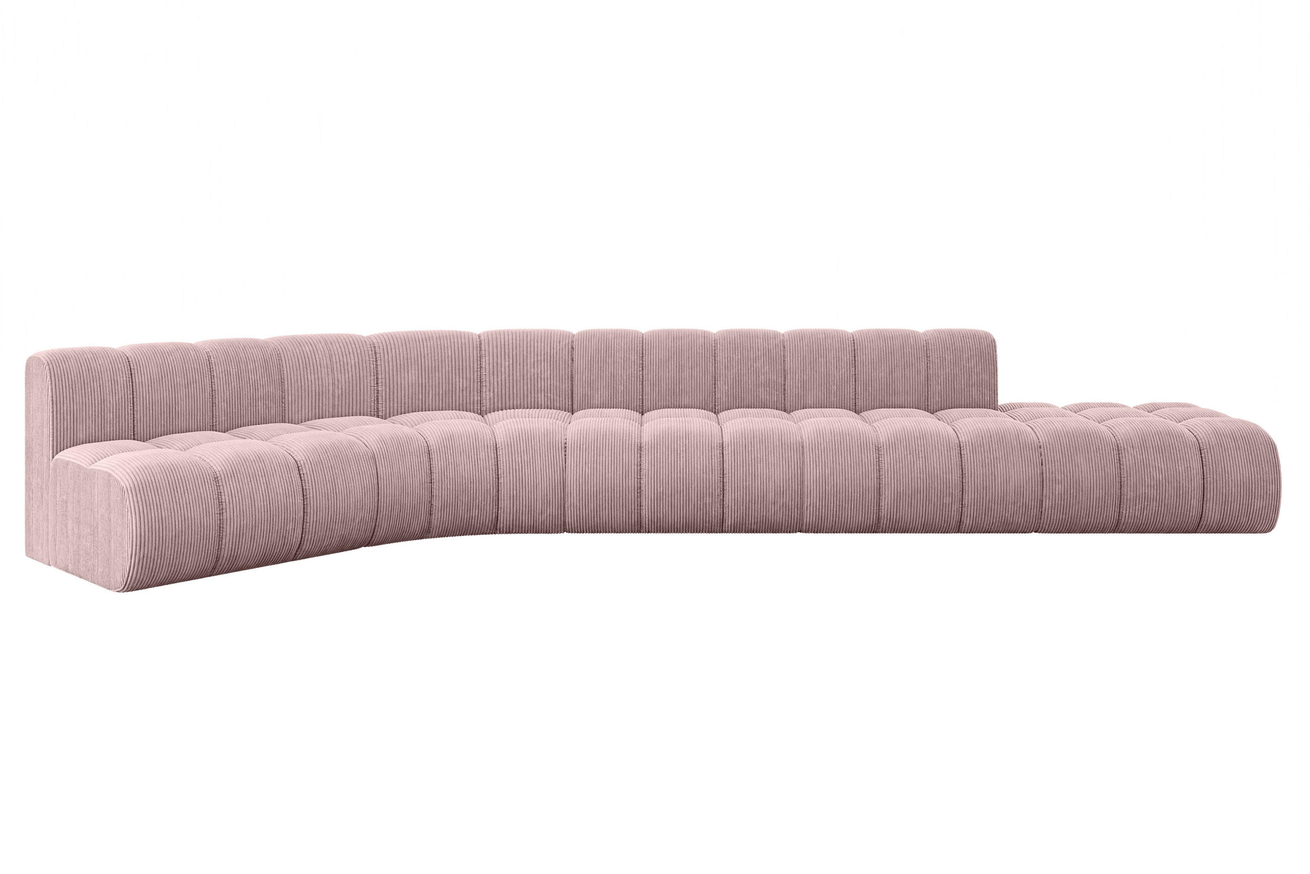 ECKSOFA modulares Sofa Brilo-L2 - 471x174x70 cm Rosa - Rosa, Holzwerkstoff/Textil (471/174cm) - ALTDECOR