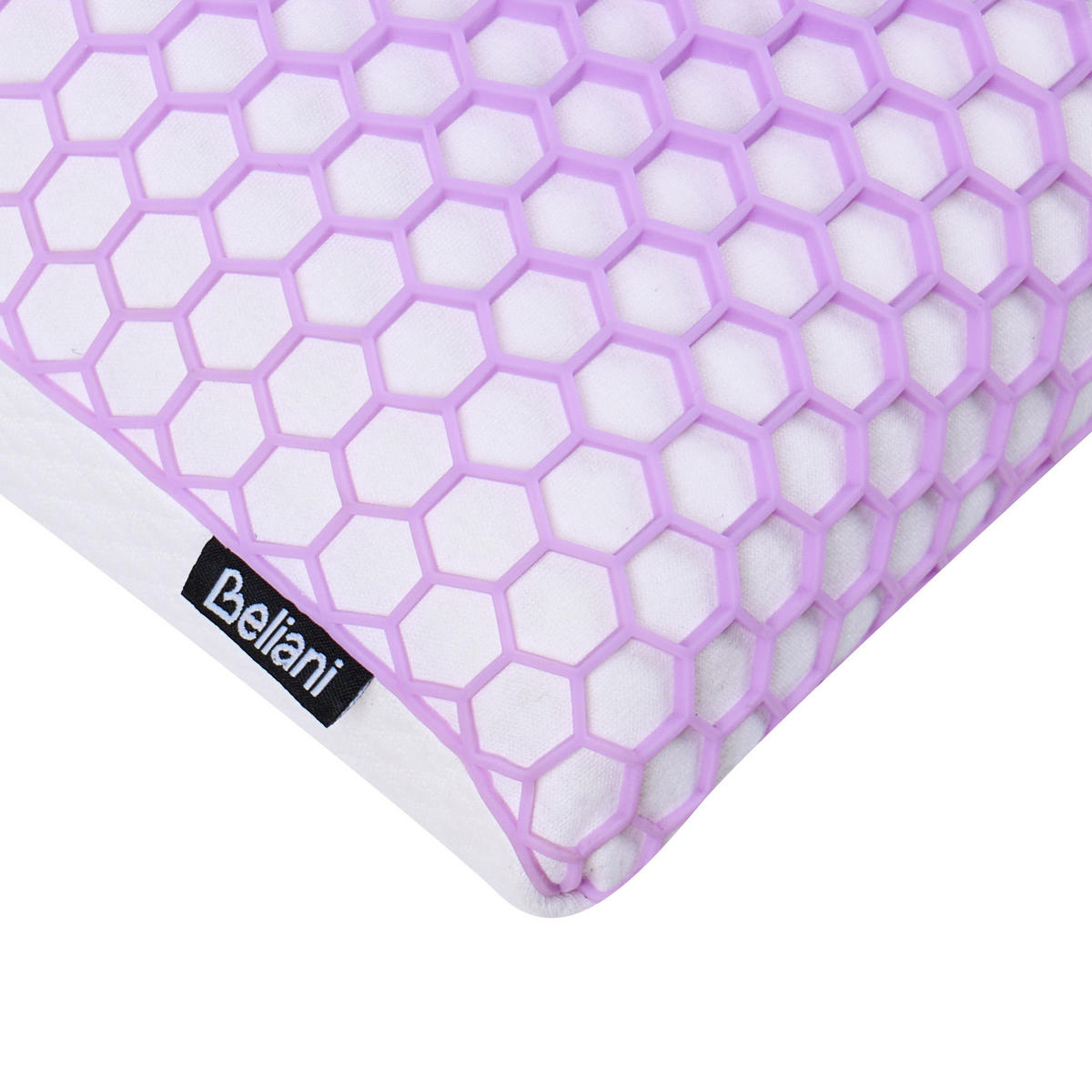 KOPFKISSEN Violett 54/37 cm Athos - Violett/Weiß, Textil (54/37cm) - Beliani