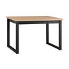 ESSTISCH Ikon 3 S - Schwarz/Sonoma Eiche, Holz/Metall (80/120/79cm) - Leaf Design