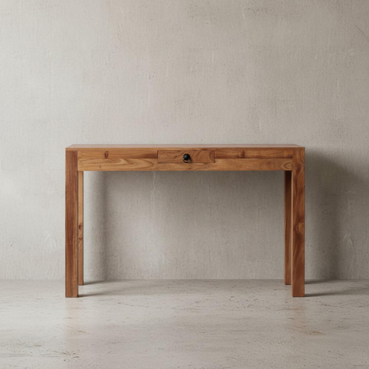 KONSOLENTISCH Akazienholz Schublade Landhausstil NAKO, Beige 120x40x70 cm - Beige, Holz/Metall (40/120/70cm) - KADIMA DESIGN