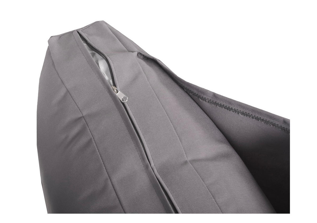 GARTENLOUNGESET Cecile 4-teilig Gartenmöbel - Schwarz, Metall - DELUKE