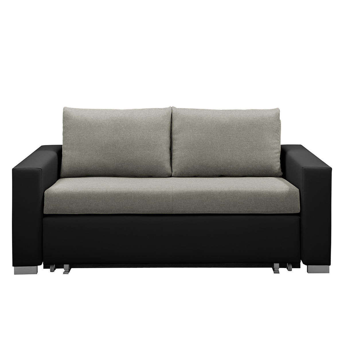 SCHLAFSOFA - Schwarz, Kunststoff/Textil (153/90/90cm) - home24