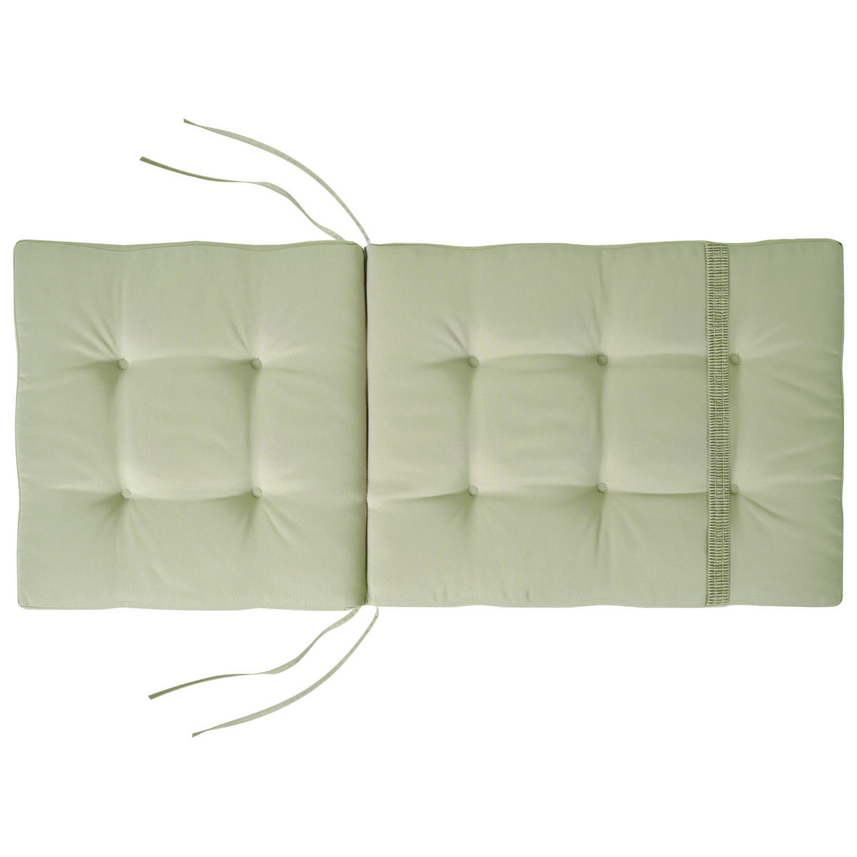 SITZAUFLAGEN 8er-Set Hellgrün 42/95 cm Maui Premium - Hellgrün, Textil (95/5/42cm) - Beliani