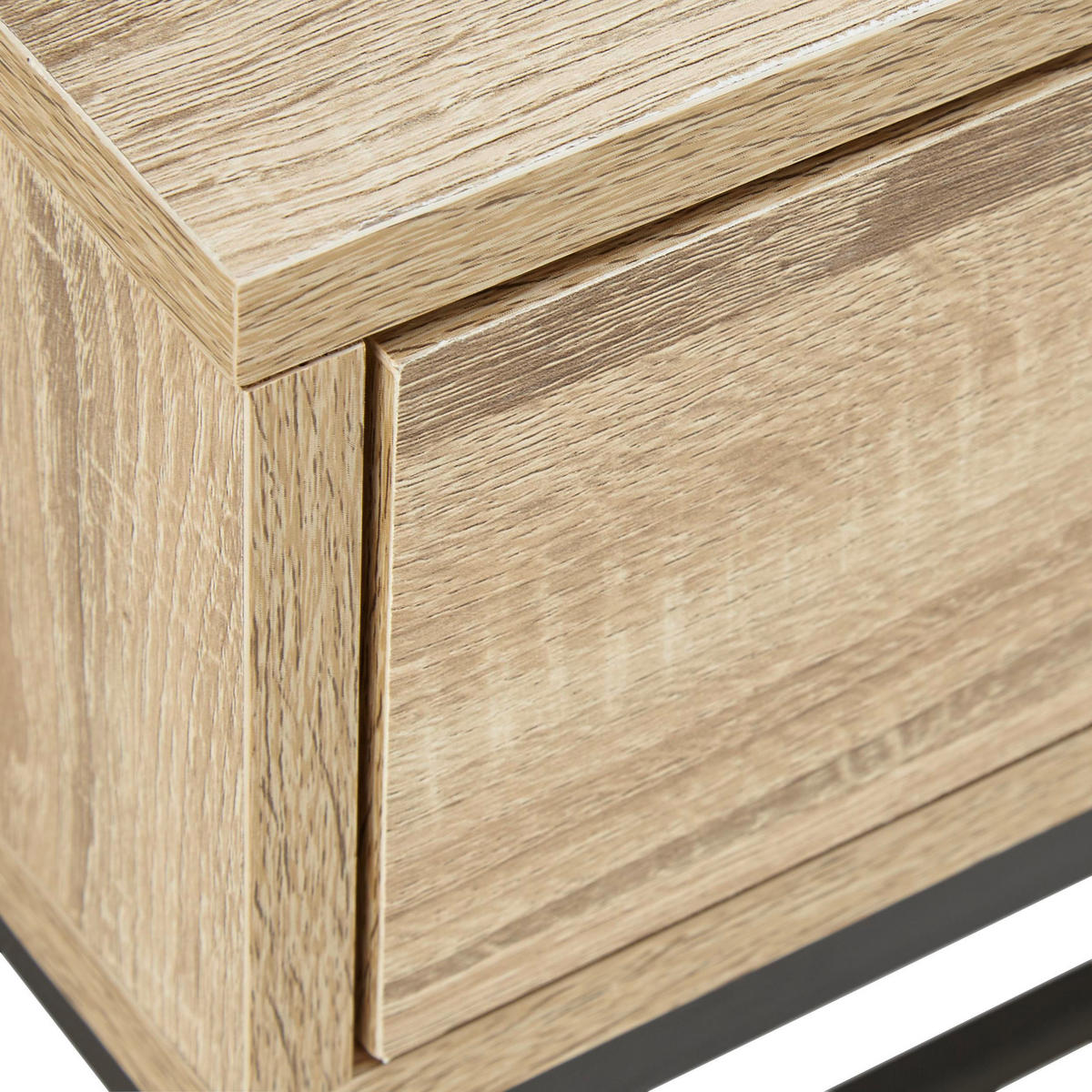 KONSOLENTISCH Giorgia Eiche/Schwarz MDF - Schwarz, Holz (100/38/76cm) - Bessagi Home