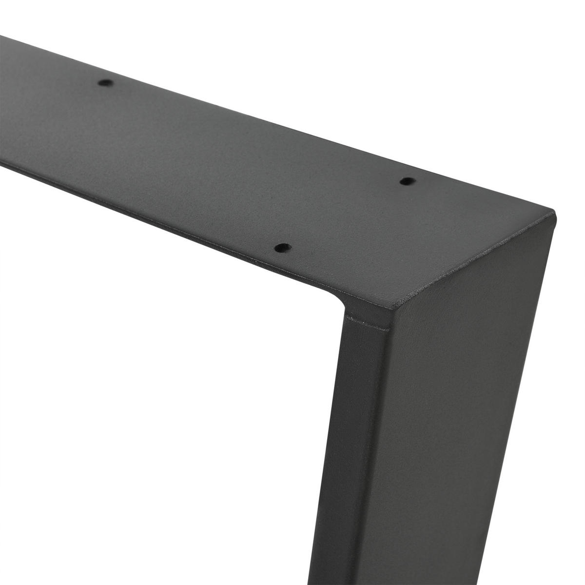 TISCHGESTELL-SET 2 TLG. Lalling - Schwarz, Metall (40/43/8cm) - [en.casa]