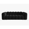 SOFA Lupine aus Samt schwarz 3 Sitzplätze - Schwarz, Textil (95/70/230cm) - Micadoni