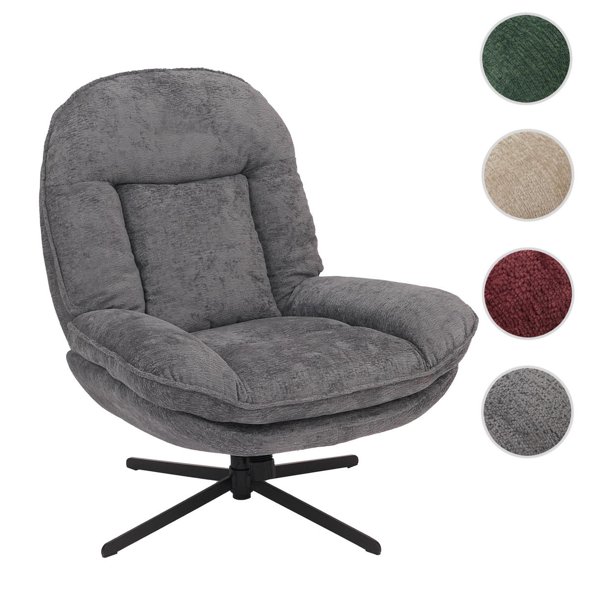 RELAXSESSEL Grau - Grau, Textil (80/96/90cm) - MCW