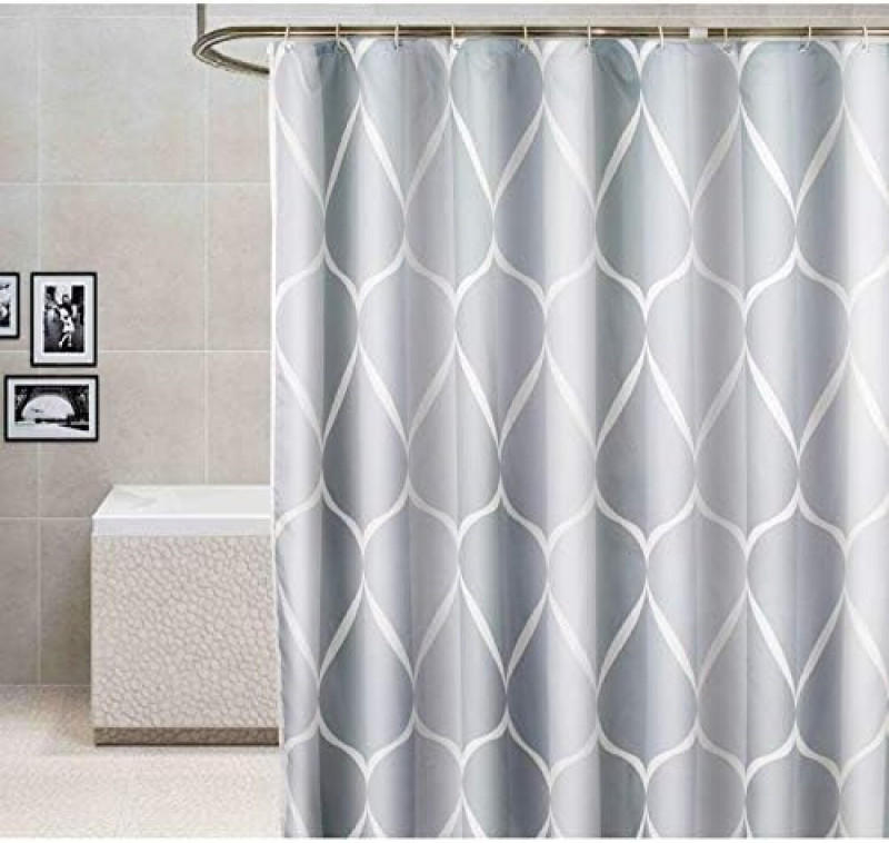DUSCHVORHANG schimmelresistent wasserdicht Stoff Polyester Badezimmer Einlage lang - Grau, Textil (200/200cm) - MCBOSON