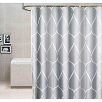 DUSCHVORHANG schimmelresistent wasserdicht Stoff Polyester Badezimmer Einlage lang - Grau, Textil (200/200cm) - MCBOSON