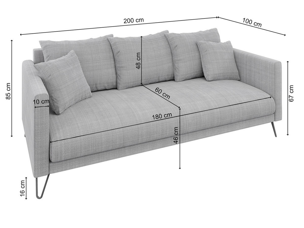 SITZGARNITUR 3+2+1 Harmony Hellgrau Chenille - Hellgrau/Schwarz, Holz/Textil (200/85/100cm) - S-Style Möbel
