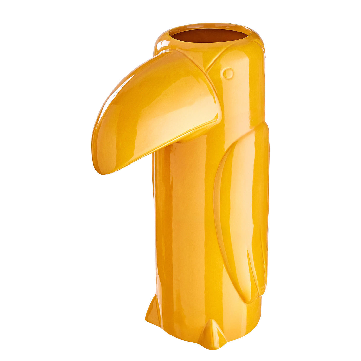 KERAMIKVASE Tuki Tukan - Gelb, Keramik (39cm) - Butlers