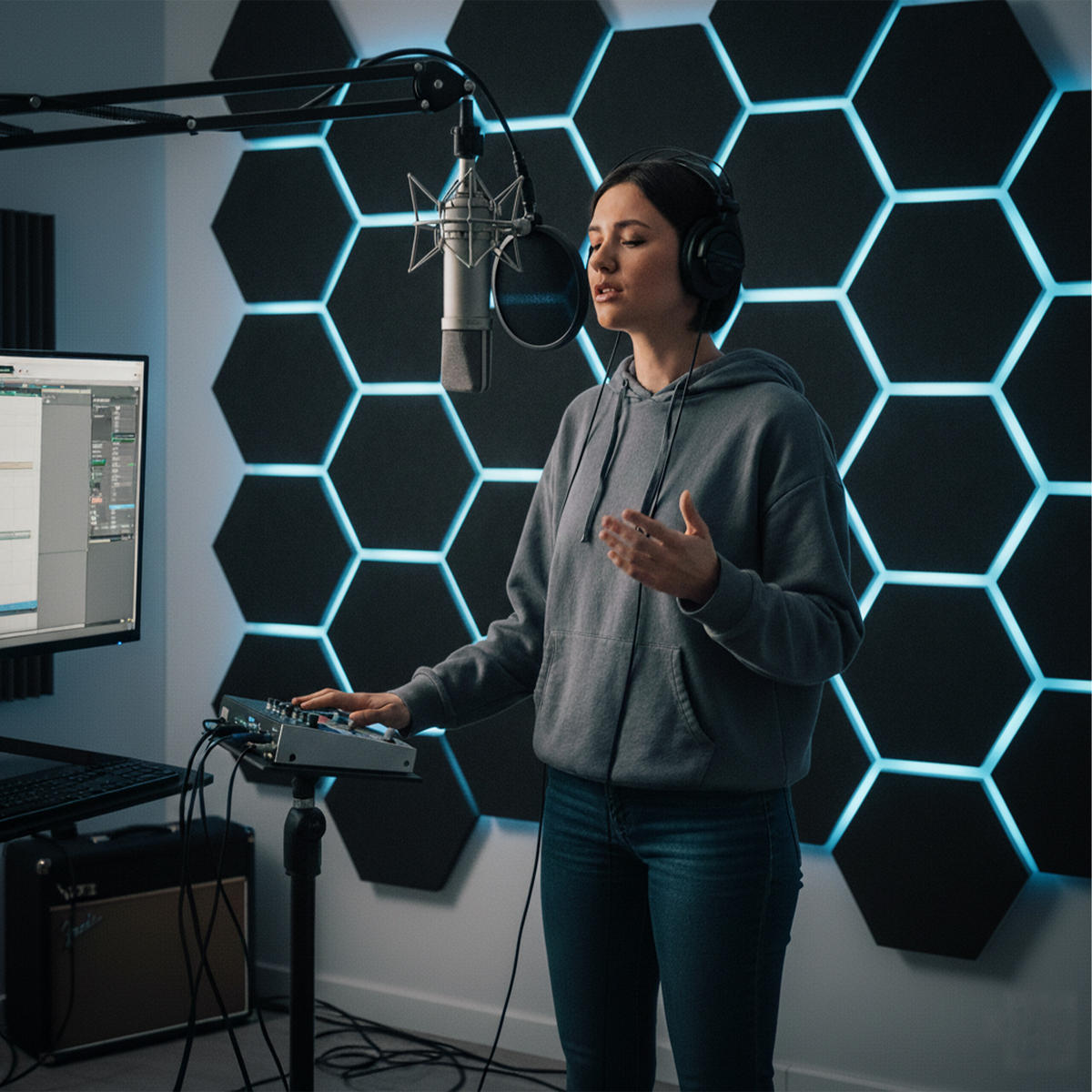 AKUSTICKÉ dosky - čierna, textil (30/0.9/26cm) - Relaxdays