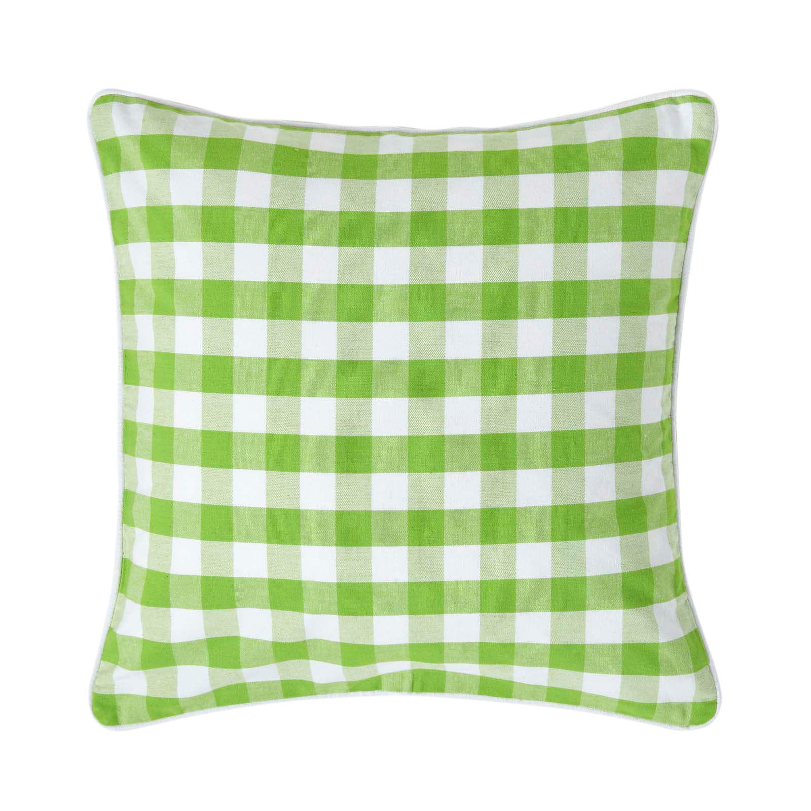 KISSENHÜLLE Karo-Muster 45/45 cm, 100% Baumwolle - Grün, Textil (45/45cm) - Homescapes
