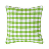 KISSENHÜLLE Karo-Muster 45/45 cm, 100% Baumwolle - Grün, Textil (45/45cm) - Homescapes