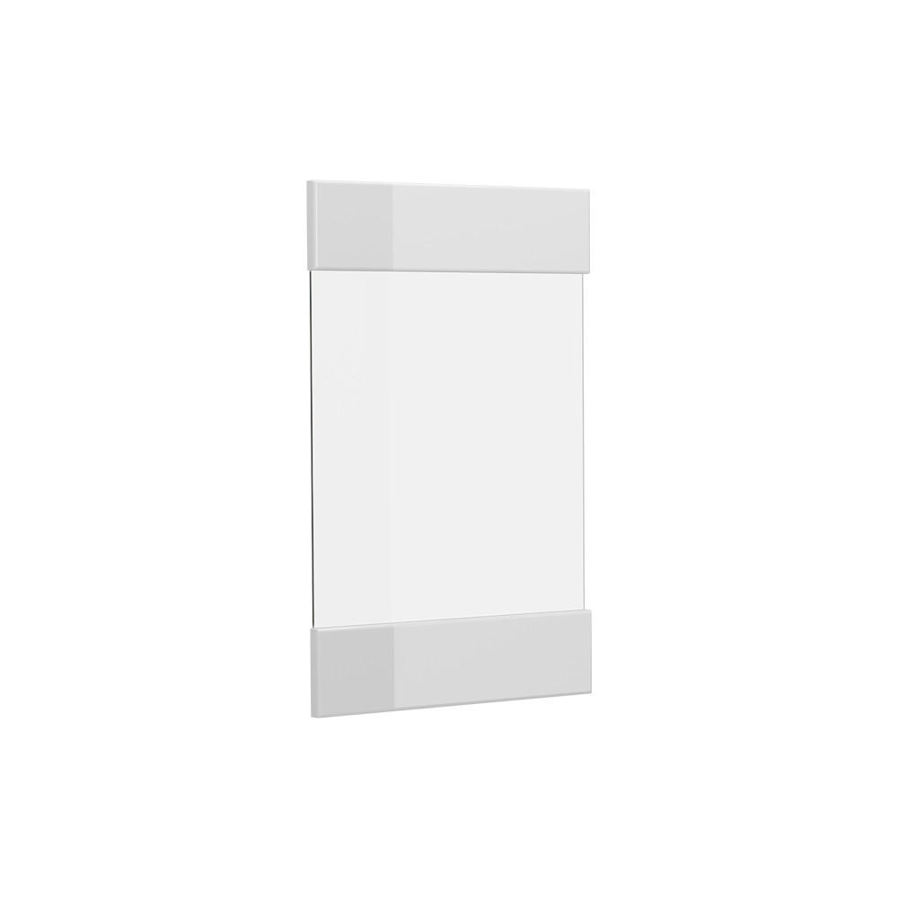 KÖKSFRONT R-Line Vit högblank 39.6x59 cm möbelfront för väggskåp med glas Vit högglans 59/39.6/1.6 cm