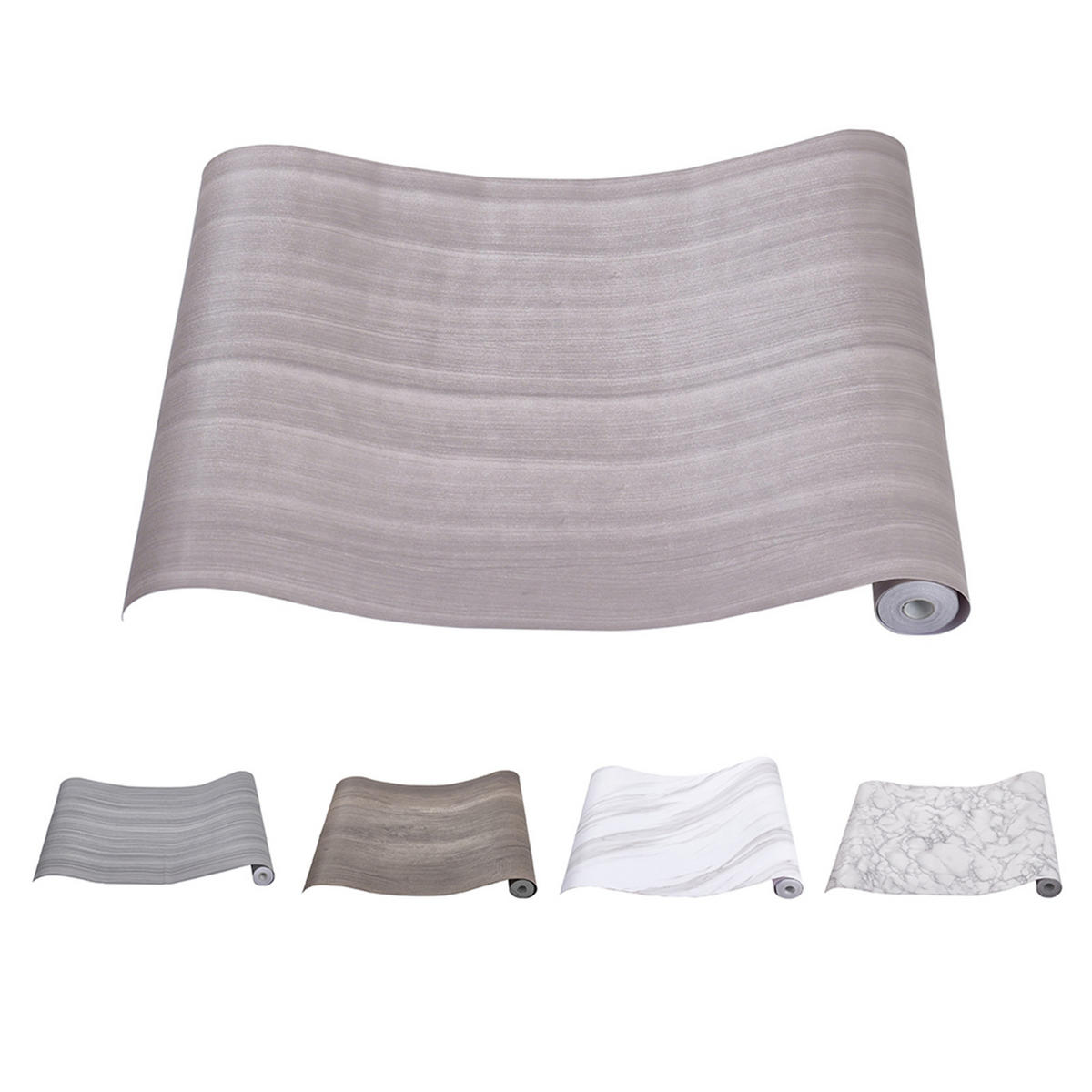 PVC-BODENBELAG Selbstklebender in Holzoptik Hellgrau Einfach zuschneidbar Pflegeleicht Schnelle, werkzeugfreie Verlegung60x1000 cm - Grau, Kunststoff (100/60/1cm) - Livingandhome