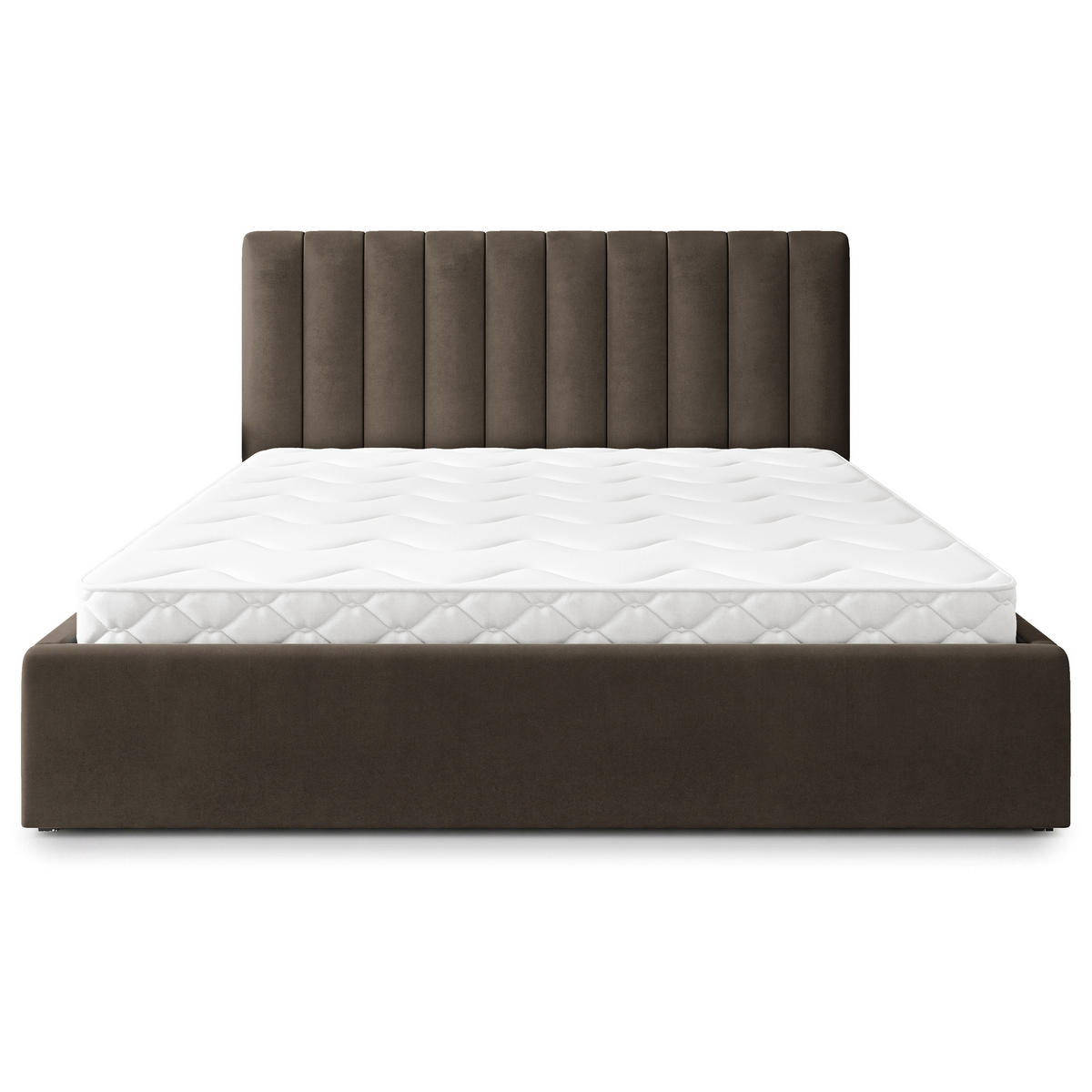 POLSTERBETT DEMERA MGV 180x200 cm mit Bettkästen - Braun - Braun, Holz (180/200cm) - MASSENO