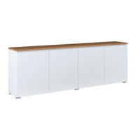 KOMODA Liko Biela a drevo - biela, kompozitné drevo (200/67.9/34.5cm) - Petits-meubles