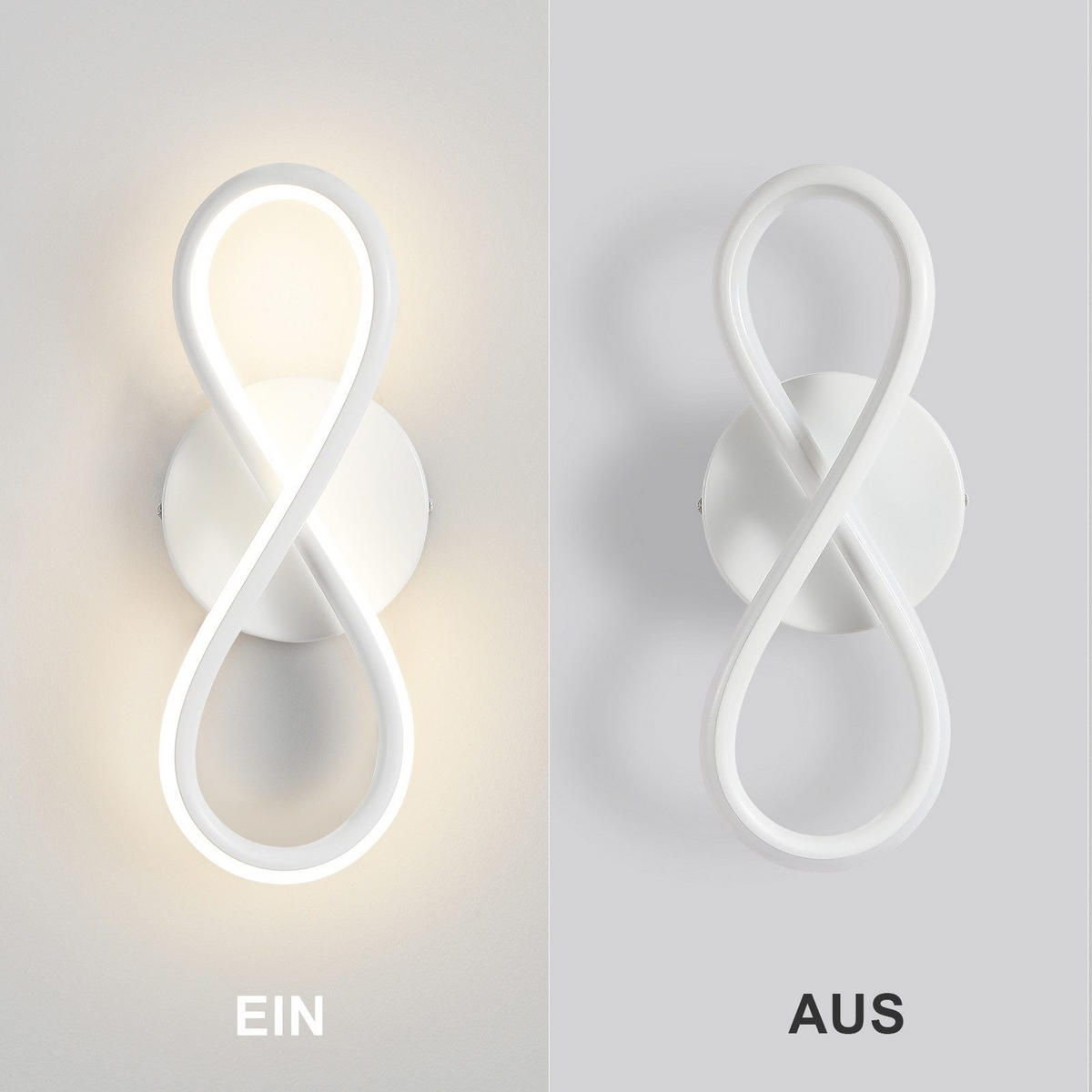 LED WANDLEUCHTE Massie - Weiß, Metall (31/9/12cm) - Nettlife