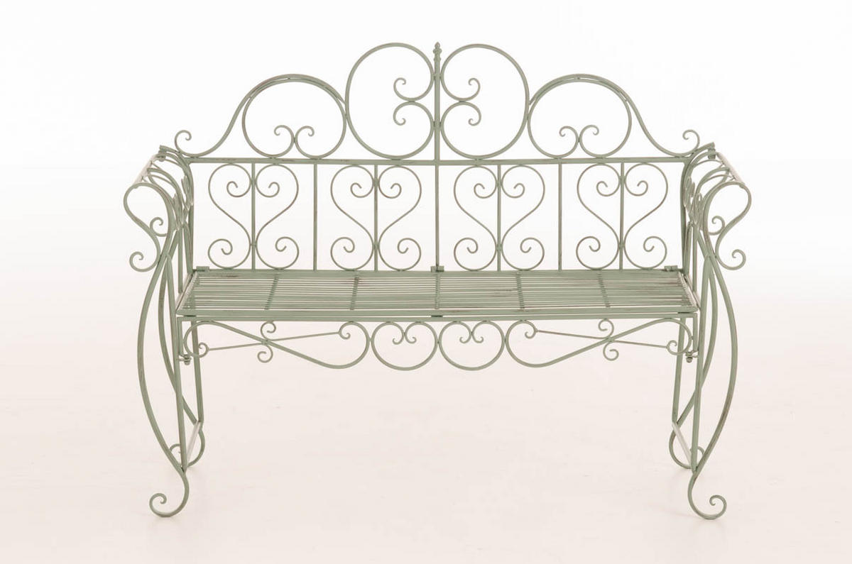 GARTENBANK Lenar Metall Grün 128x46x94cm Metallbank - Grün, Metall (128/94/46cm) - DELUKE