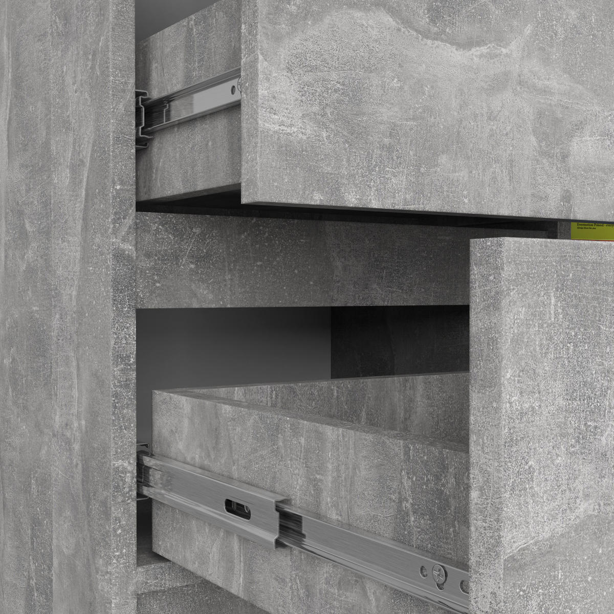 KOMMODE Steingrau 35x80x77 cm - Grau, Holzwerkstoff (80/77/35cm) - Akord