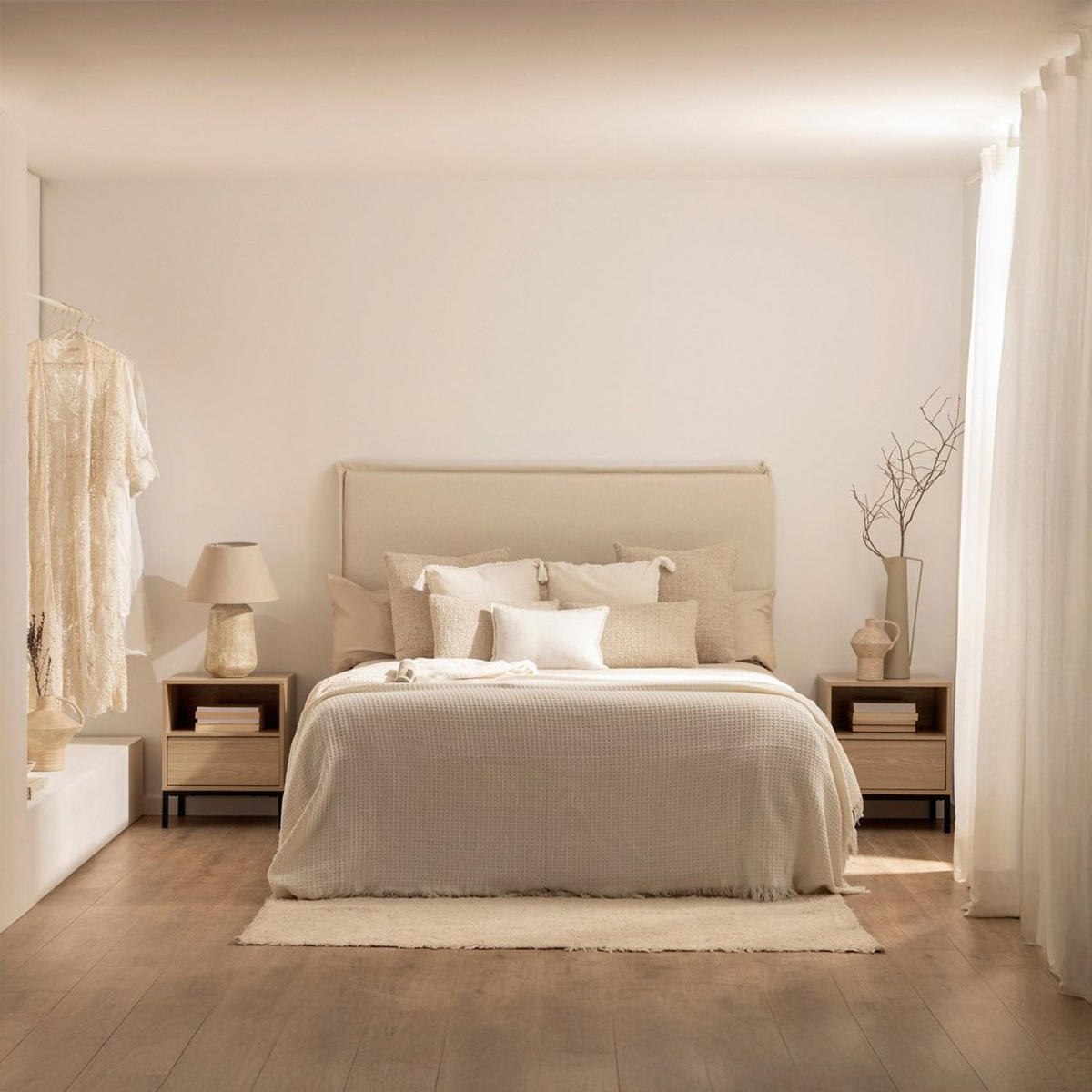 NACHTTISCH MIT 1 SCHUBLADE Remi Natürlich 45 cm x 55 cm - Naturfarben, Holzwerkstoff (45/55/40cm) - Klast Home