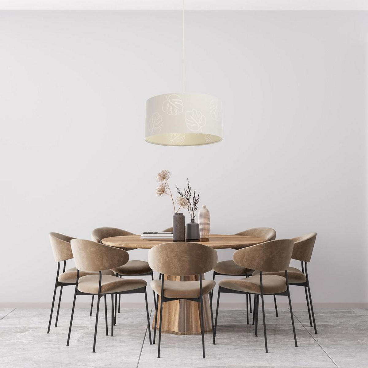 HÄNGELEUCHTE Beige 50/95 cm - Beige, Kunststoff (25/0.6/95cm) - ONZENO