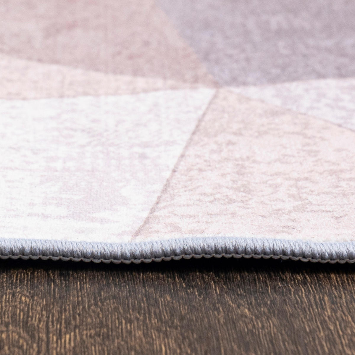 TEPPICH Beige Modern Geometrisch - Kurzflor Rechteckig, Modern, Stilvoll - 120 x 170 cm - Hellrosa/Creme, Textil (120/170cm) - Mazovia