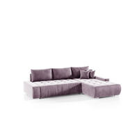 ECKSOFA Vogar In Monolith - Violett, Holzwerkstoff/Textil (265/185cm) - Fun Möbel