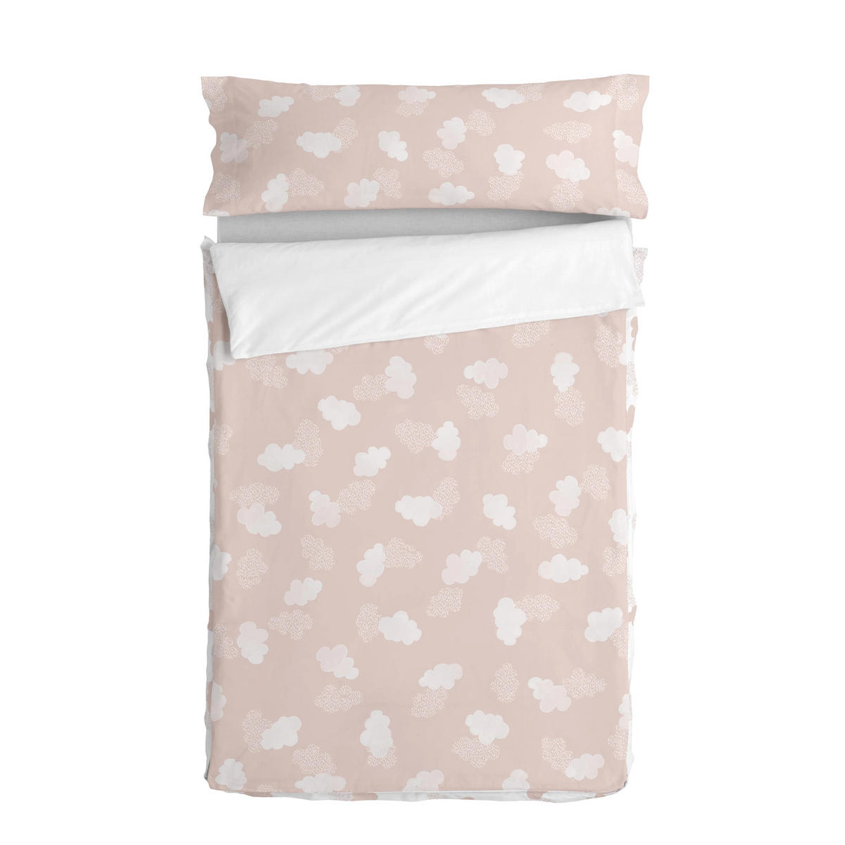 NORDIC-SACK clouds 90x200 cm ohne füllung rosa - Pink, Textil (90/200cm) - Happy Friday