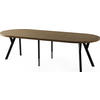 ESSTISCH Twixy XXL groß rund oval ausziehbar, Eiche Braun Rustikal 100-250/100/76 cm - Alteiche/Schwarz, Holz/Holzwerkstoff (100/100/76cm) - WFL GROUP