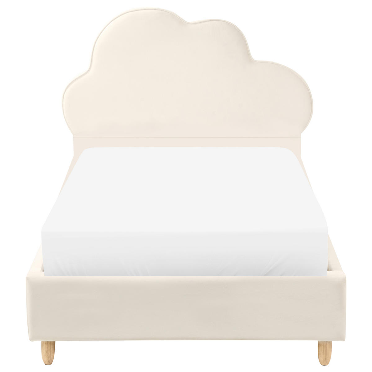 KINDERBETT 90/200 cm Hellbraun Bellevue - Hellbraun/Beige, Textil (90/200cm) - Beliani