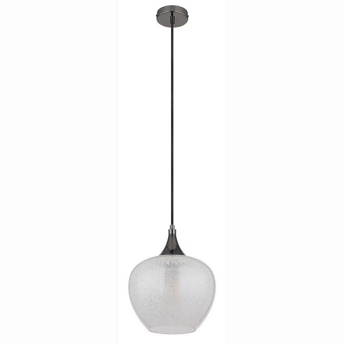 LED HÄNGELEUCHTE Glas Klar Silber - Silberfarben, Glas (24/24/120cm) - Globo Lighting