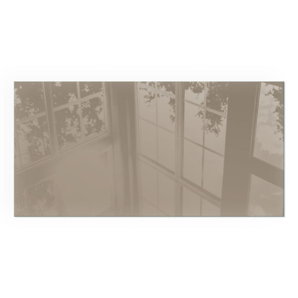 GLASPLATTE für Kamin 100x50 cm - Braun, Glas (100/50/0.4cm) - TULUP