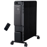 ÖLRADIATOR Schwarz Mobile Elektroheizung - Schwarz, Metall (25/63/52cm) - KLAMER