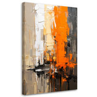 LEINWANDBILD Abstraktion 80x120cm - Orange, Textil (80/120cm) - Feeby