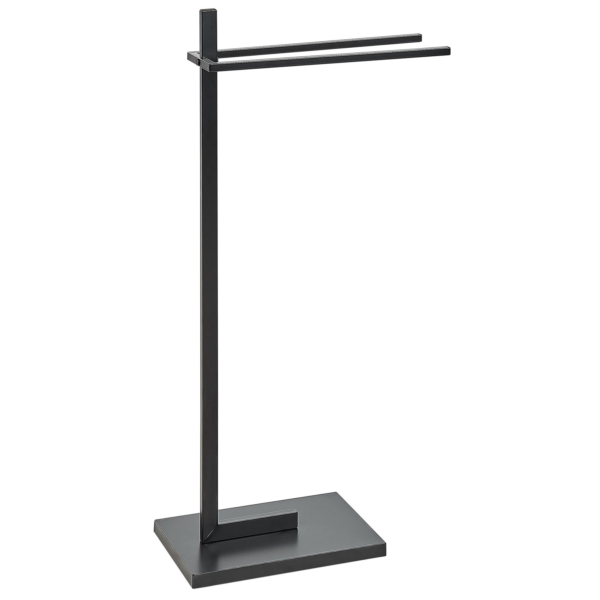 HANDTUCHSTÄNDER Stahlschwarz 45x86 cm Selva - Schwarz, Metall (45/86/20cm) - Beliani