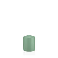STUMPENKERZEN Reseda Ø 58 x 80 mm, 16 Stück - Eukalyptusholzfarben, Paraffin (6/8cm) - Wiedemann Kerzen