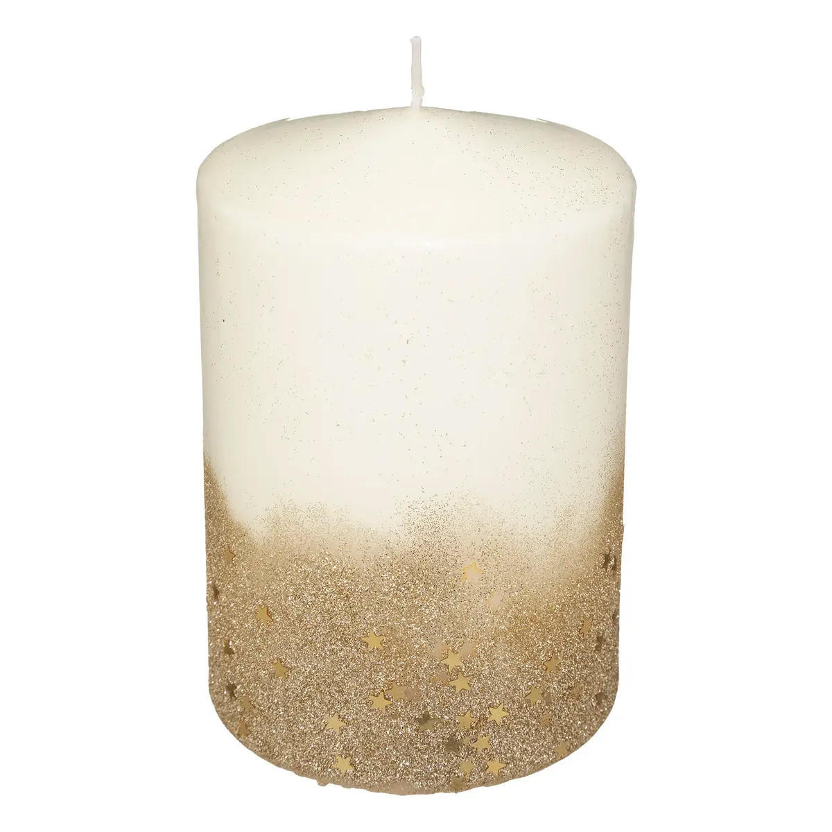 DEKOKERZE Gradient-Optik 10/10/15 cm - Weiß, Paraffin (10/15/10cm) - Atmosphera Createur d´interieur